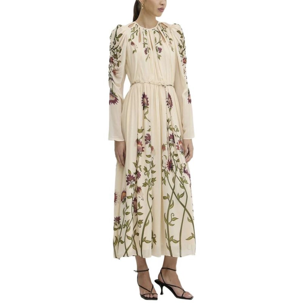 Farm Rio Womens Romantic Nature Long Sleeve Maxi Dress Small Multicolor - NWT